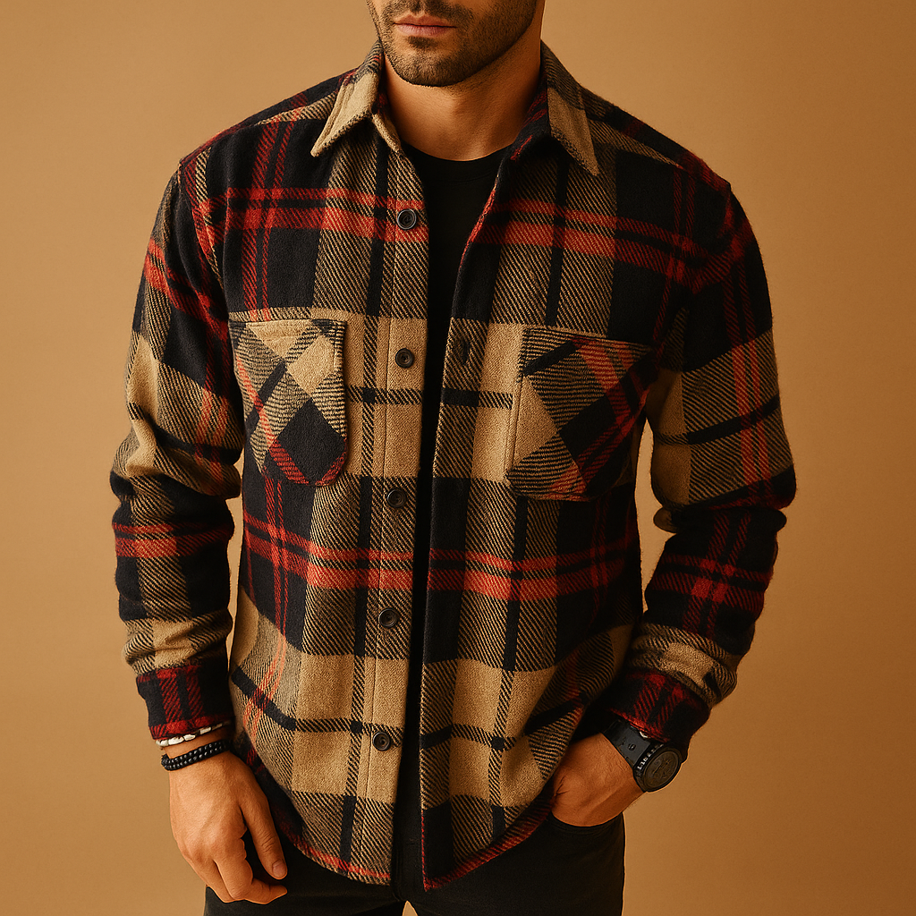 Langærmet herreskjorte med klassisk pasform til daglig brug | Mees