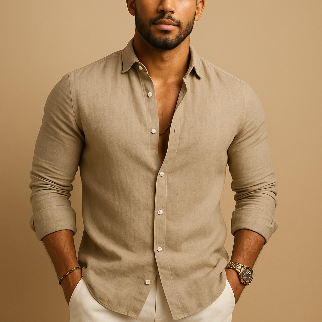 Skjorte med behagelig pasform til mænd | Timo