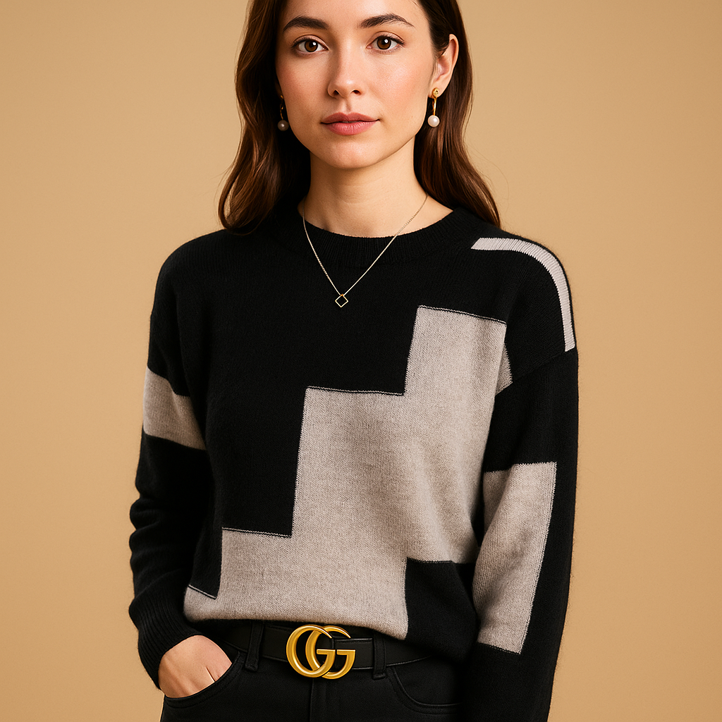 Losvallende damestrui met elegante pasvorm en minimalistisch design | Ylva