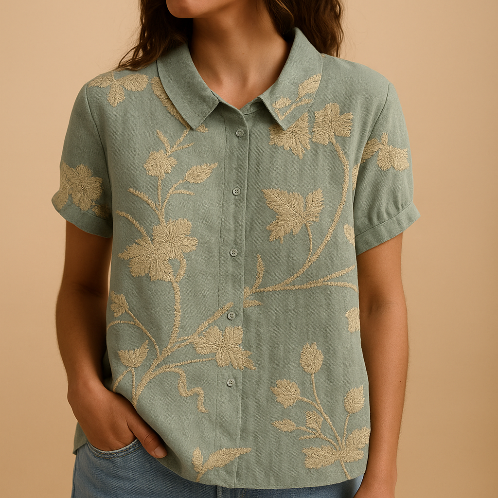 Luchtige blouse met bloemenprint en losse pasvorm voor dames | Fleur