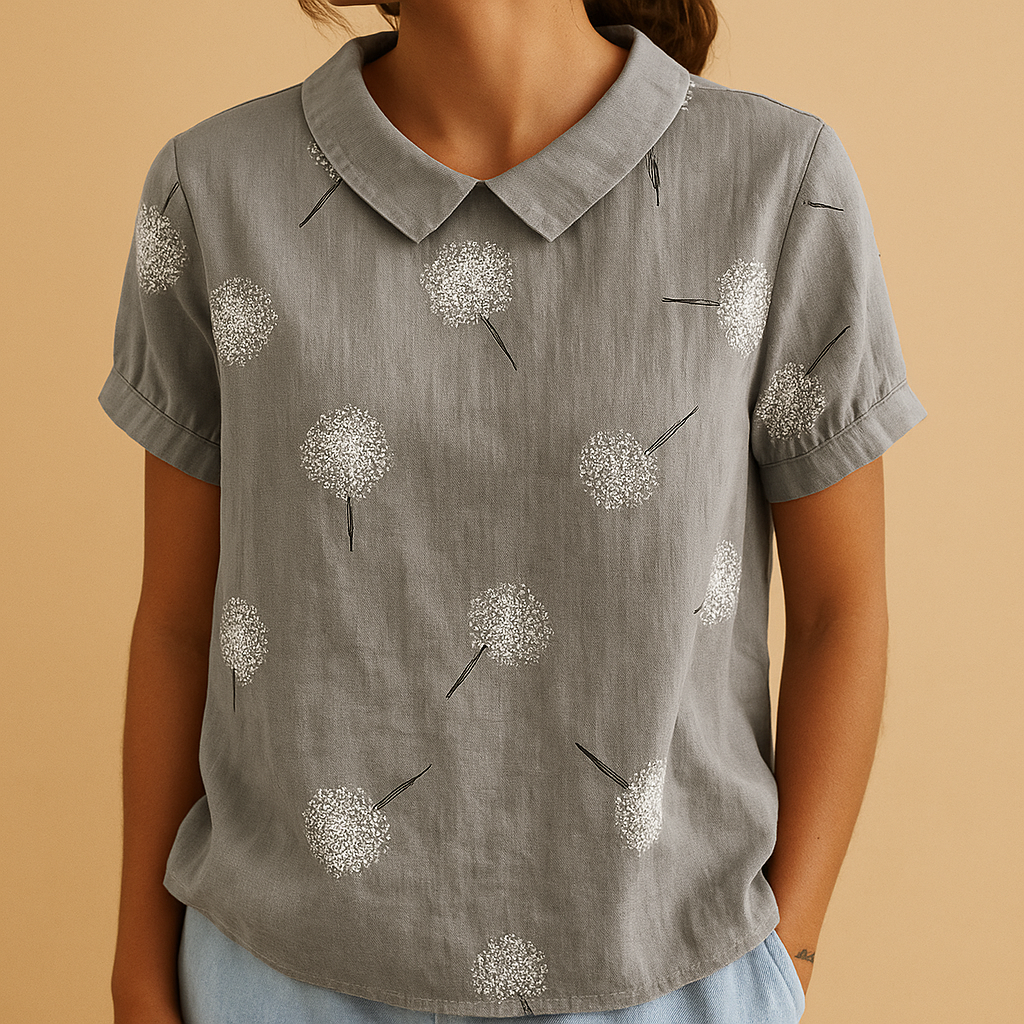 Luchtige blouse met bloemenprint en losse pasvorm voor dames | Fleur