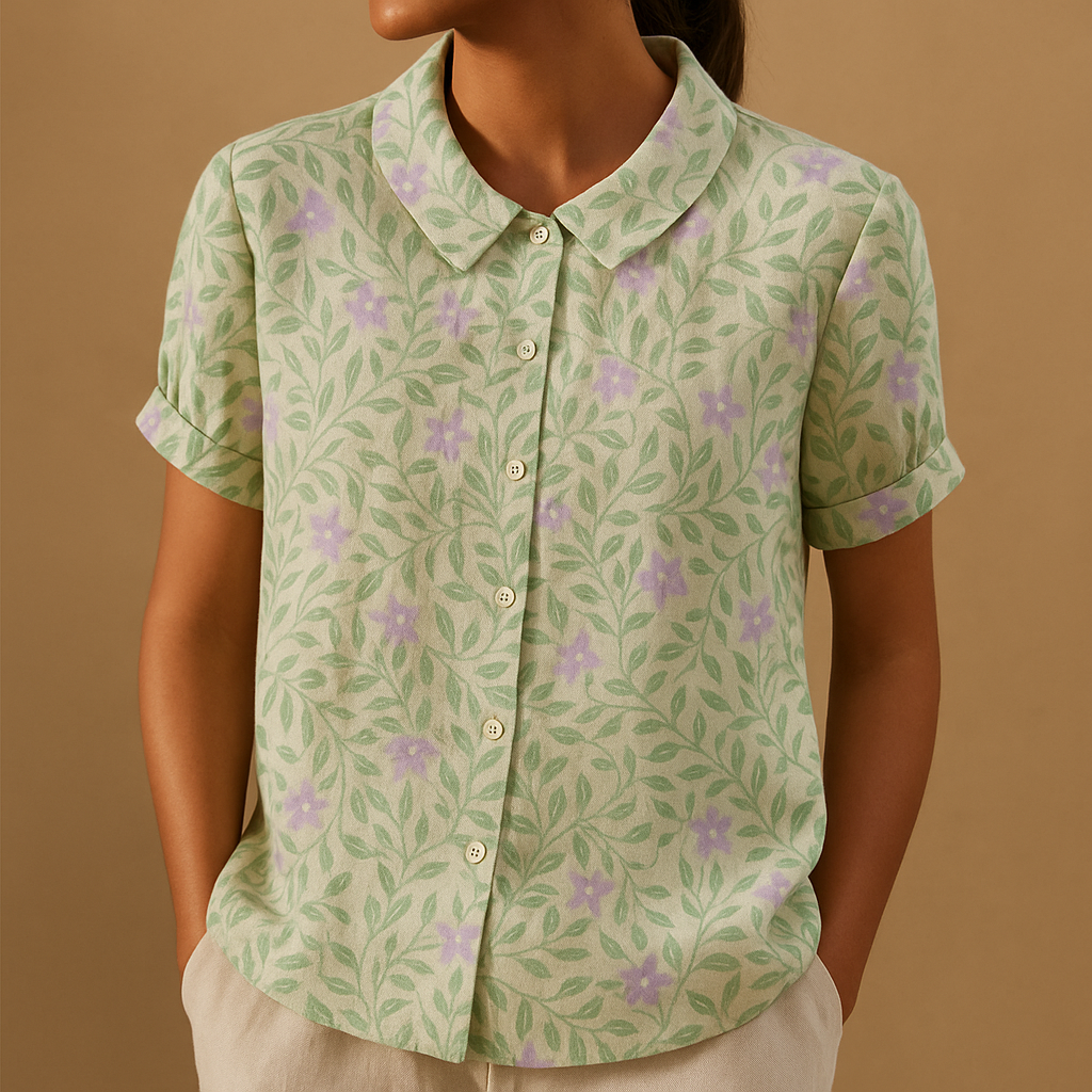 Luchtige blouse met bloemenprint en losse pasvorm voor dames | Fleur