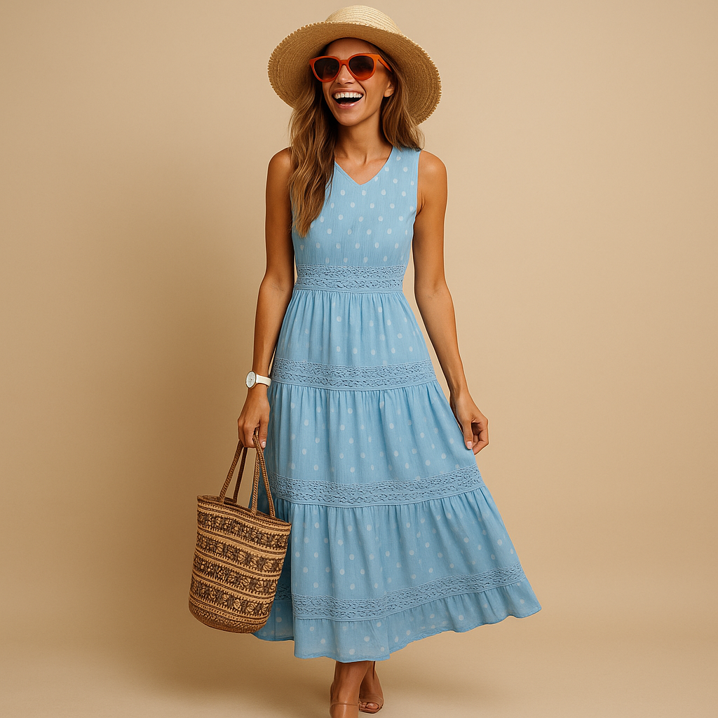 Maxi zomerjurk met vloeiende pasvorm voor dames | Celeste