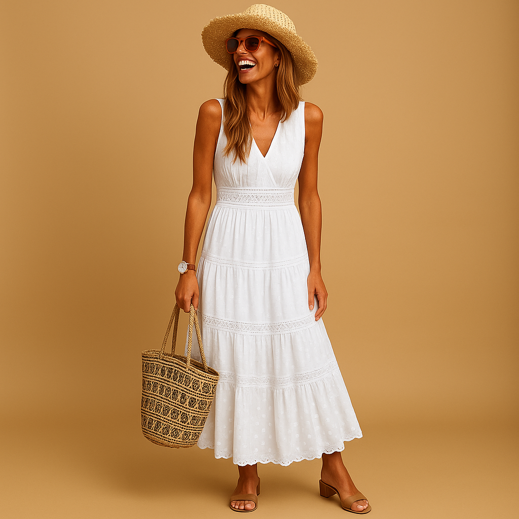 Maxi zomerjurk met vloeiende pasvorm voor dames | Celeste