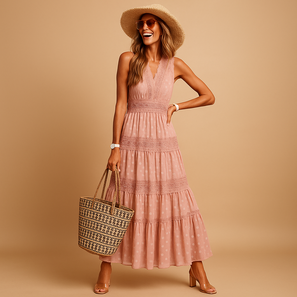 Maxi zomerjurk met vloeiende pasvorm voor dames | Celeste