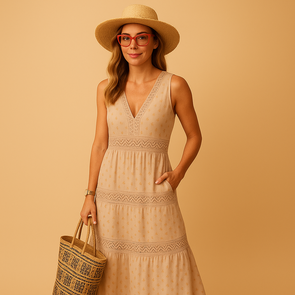 Maxi zomerjurk met vloeiende pasvorm voor dames | Celeste