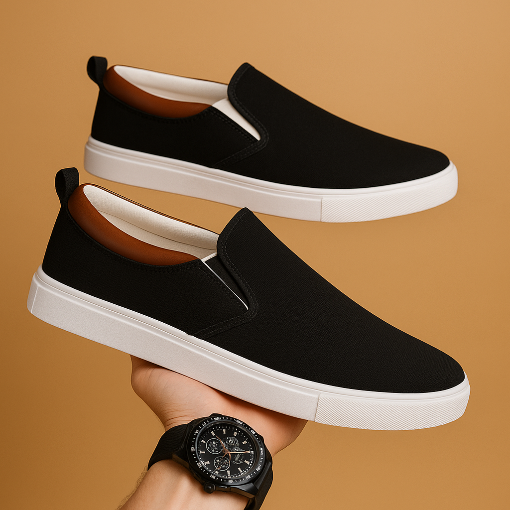 Moderne slip-ons med åndbart tekstil til mænd | Joris