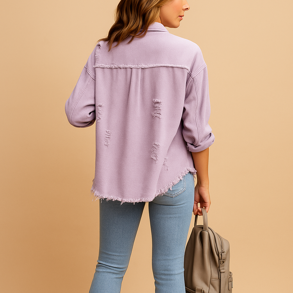 Oversized spijkerjas met vintage look voor dames | Yara