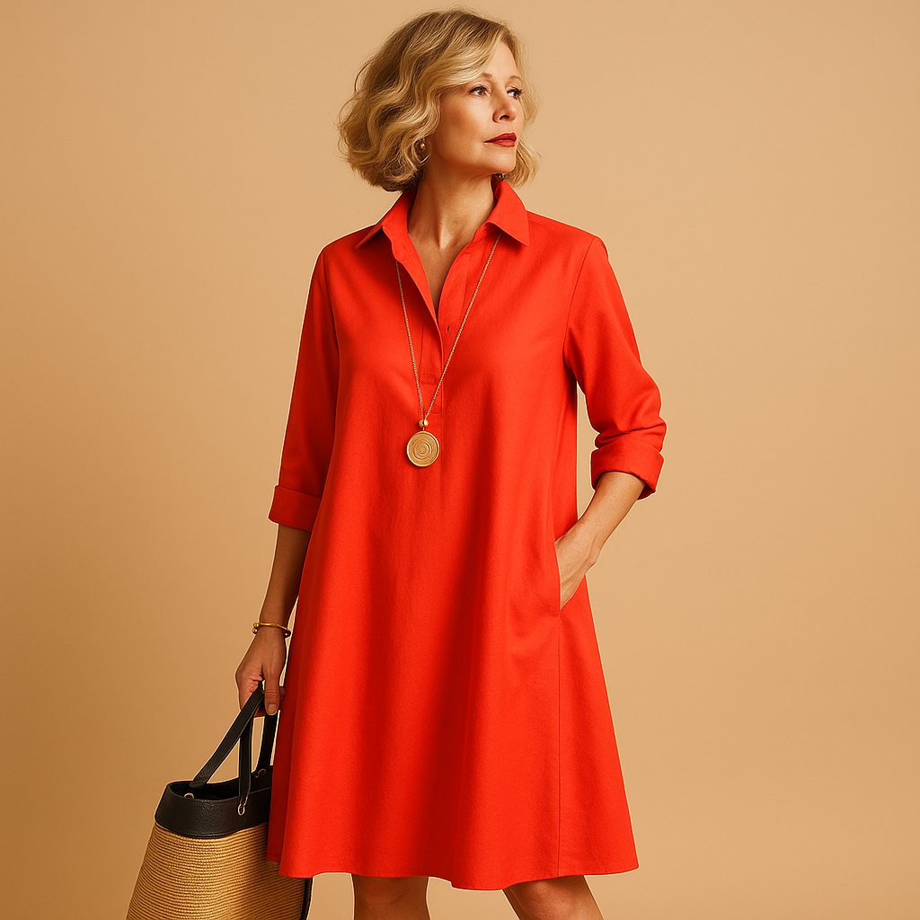 Polojurk met stretch en kraag voor dames | Ylva