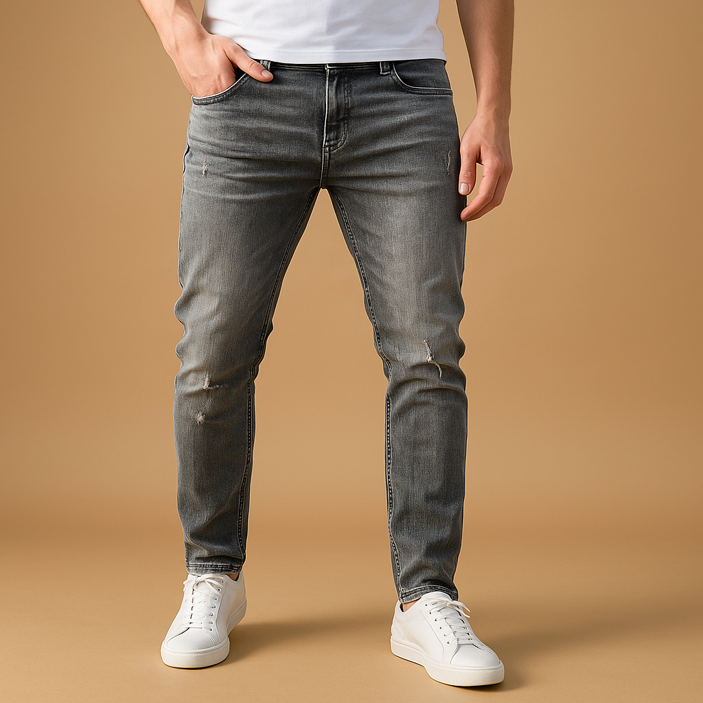 Ripped slim fit herrejeans til et urbant look | Milan