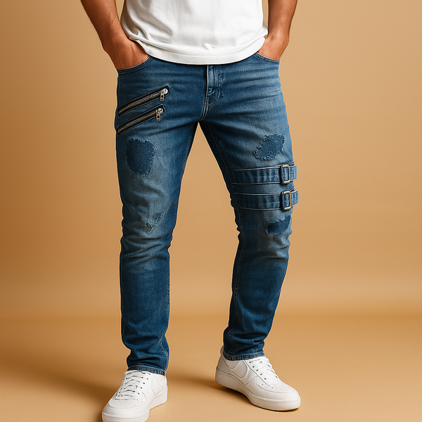 Slim fit stretch jeans til mænd | Daan