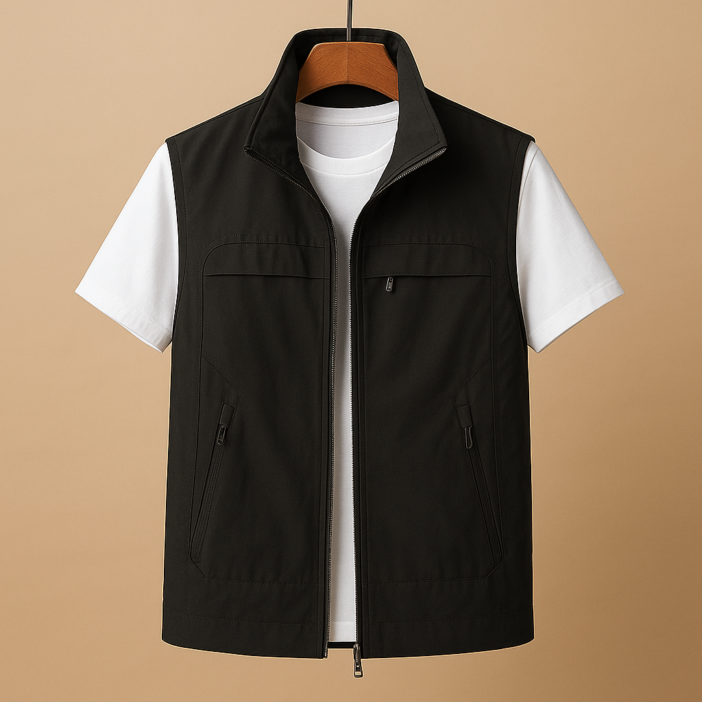 Hurtigtørrende outdoor cardigan med korte ærmer til mænd | Ruben