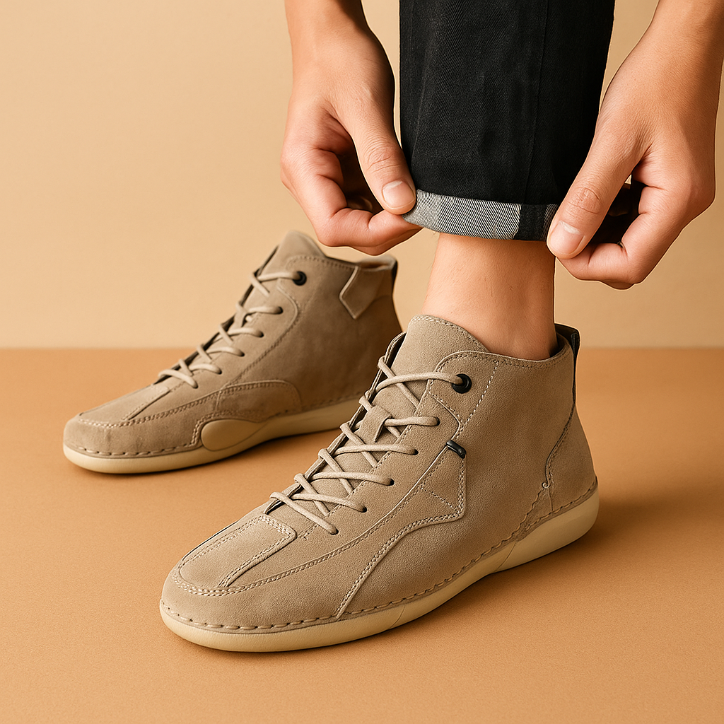 Åndbare herresko med elastisk pasform | Joris