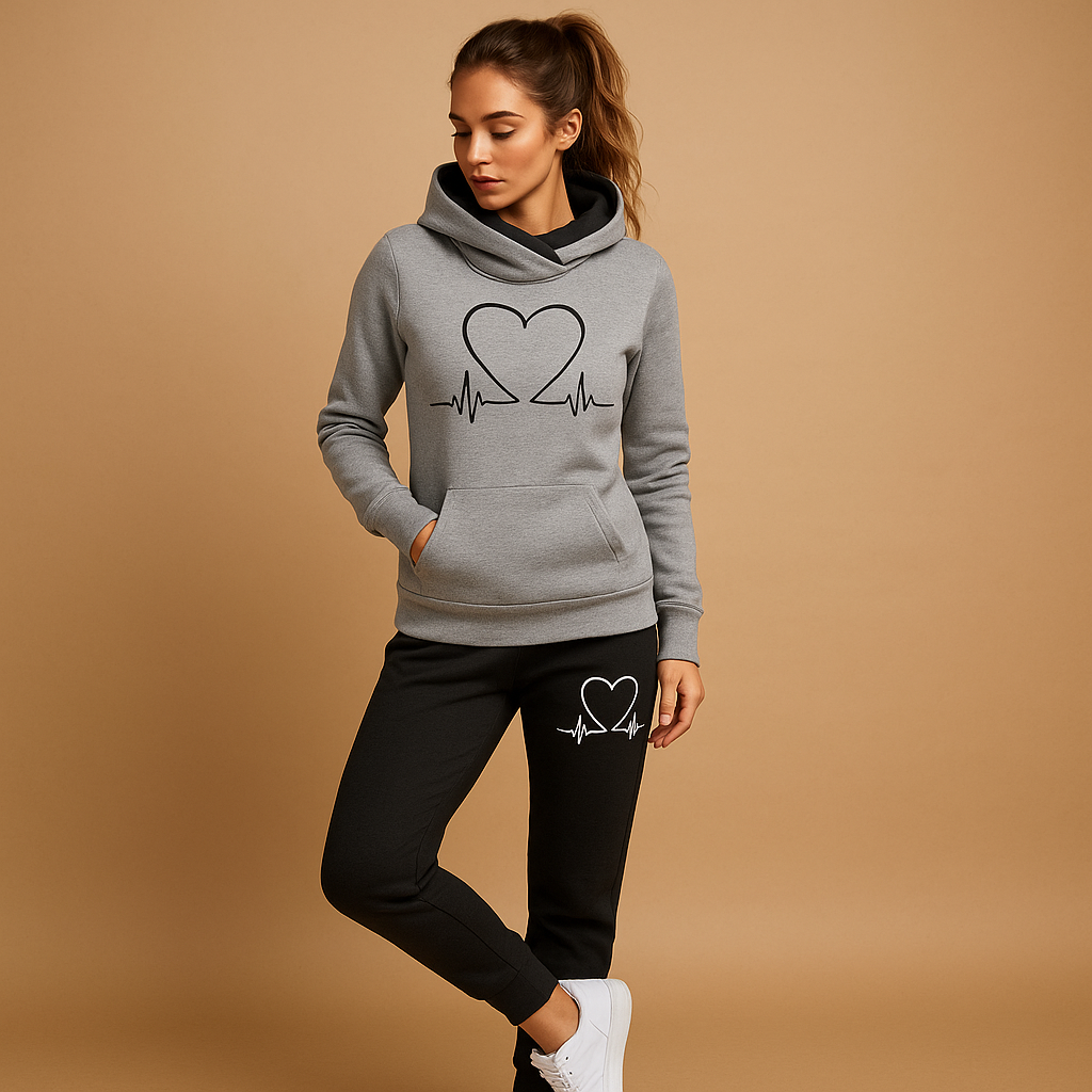 Stijlvolle jogging set met jack voor dames | Lianne