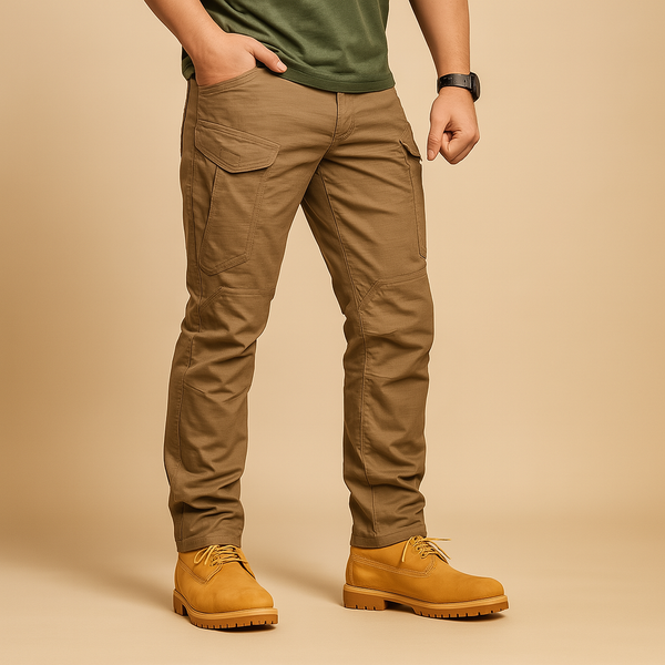 Taktiske cargobukser med militærlook til mænd | Rens