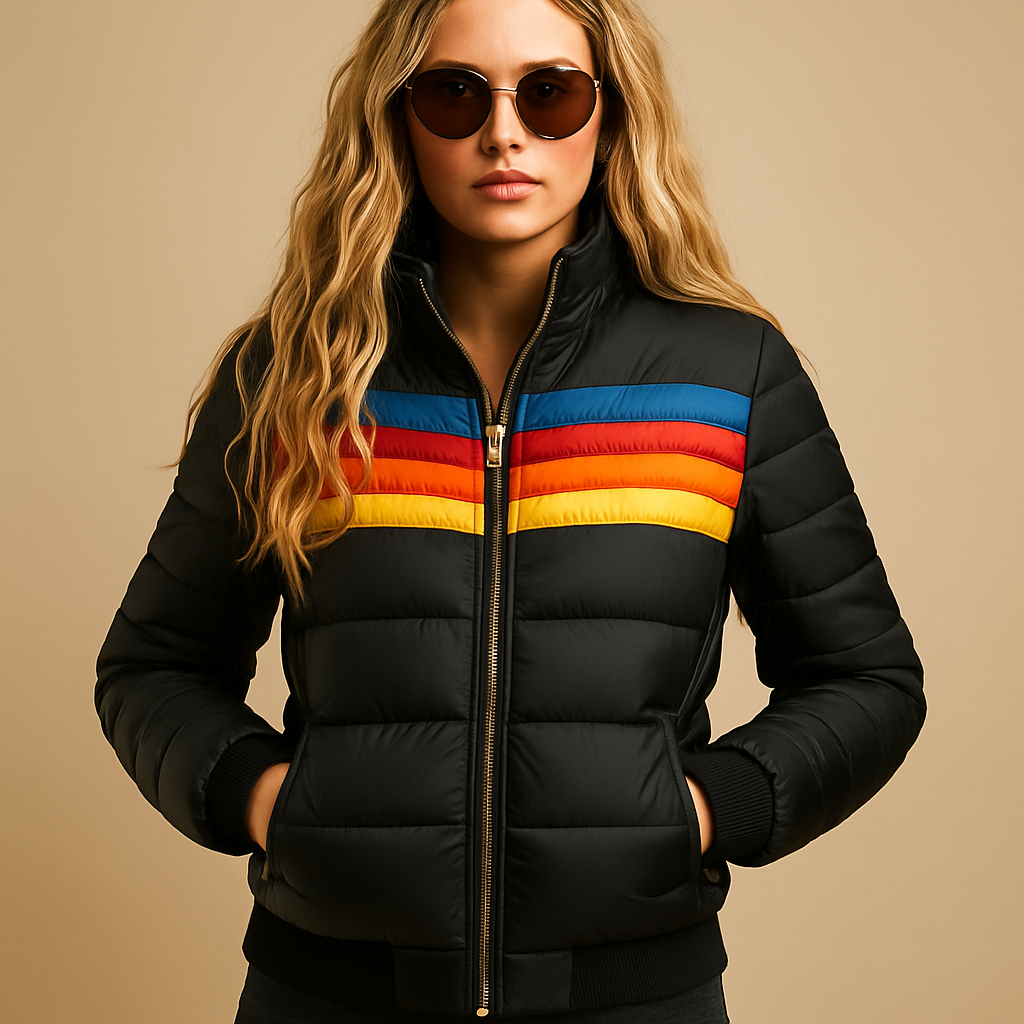 Warme gewatteerde winterjas met capuchon voor dames | Iris