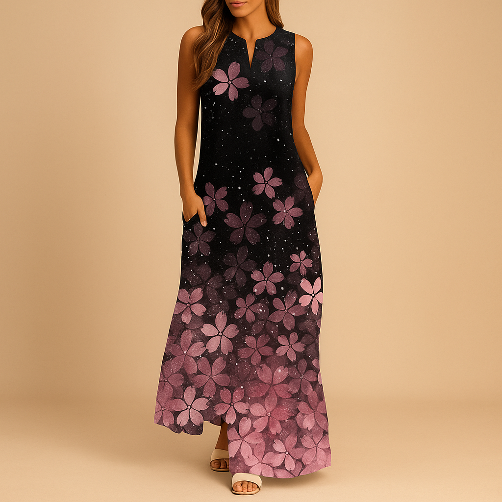 Zomerjurk met kleurrijke print en luchtige pasvorm voor dames | Eliza