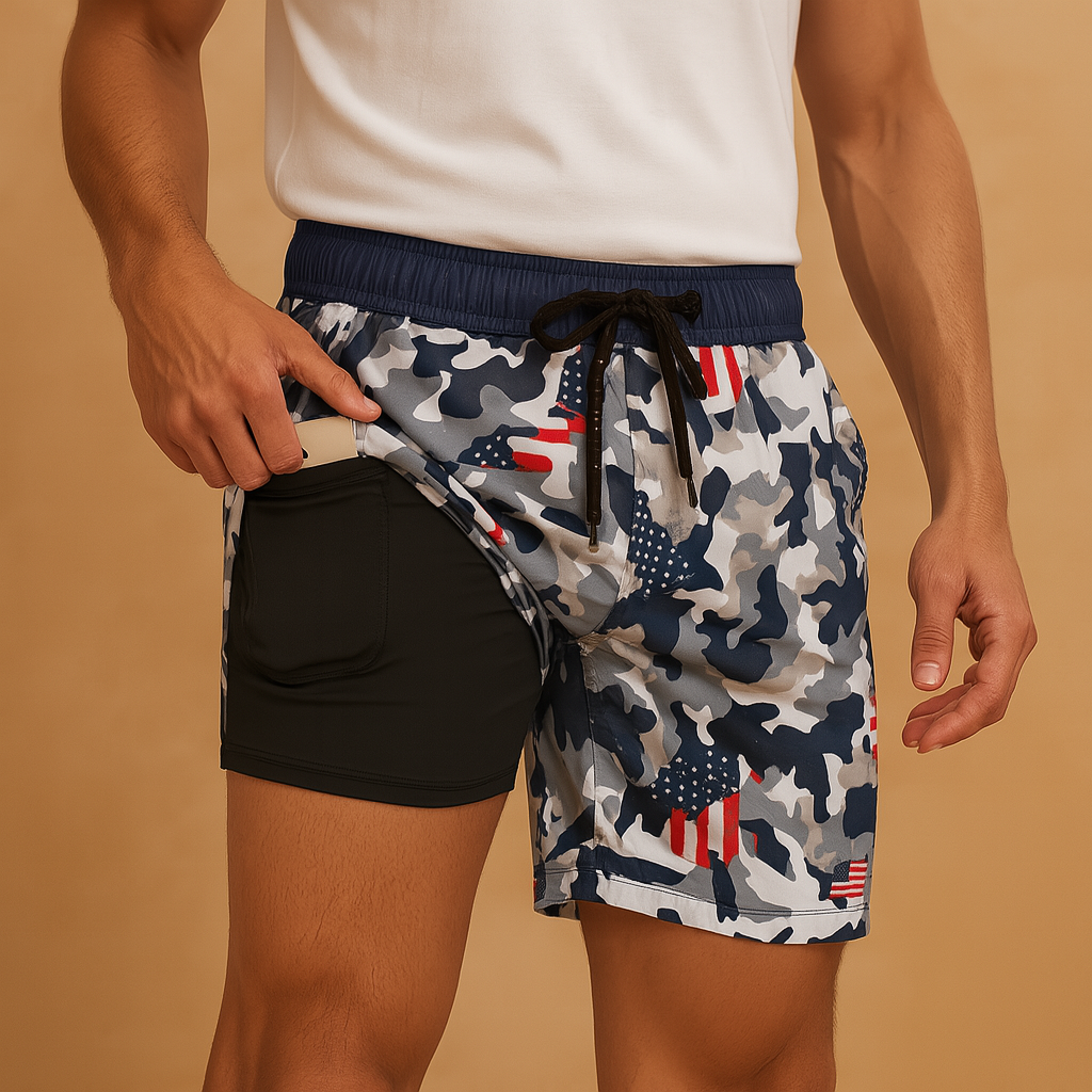 Svømmeshorts i hurtigtørrende materiale til mænd | Timo